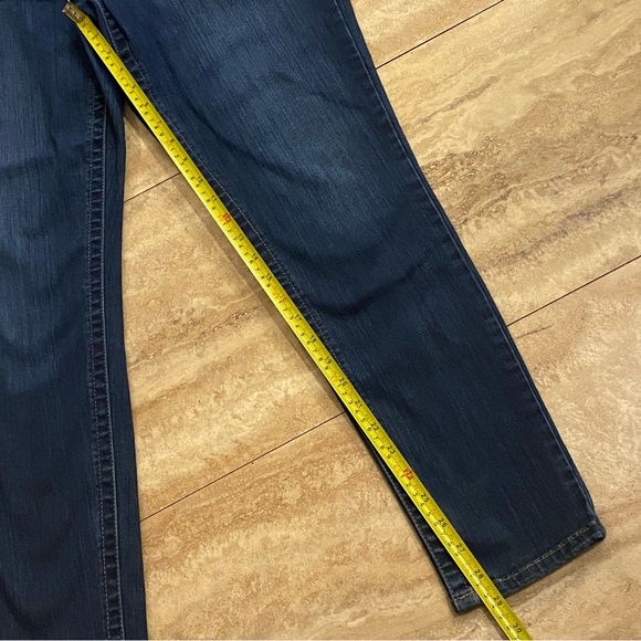 Women's Seven7 “Tummy Less High-Rise Slim Stretch Denim Blue Jeans Distressed 12 - Picture 5 of 12